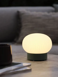 STORFUGLLámpara de mesa recargable STORFUGL Ø15xA10cm verde oscuro