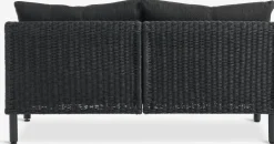 STORLIEN + VOSSConjunto jardín STORLIEN travertino + VOSS 2 plazas negro