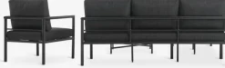 TAERNABYConjunto muebles jardín TAERNABY 7 plazas negro