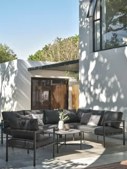 TAERNABYConjunto muebles jardín TAERNABY 7 plazas negro