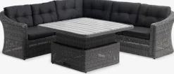 TAMBOHUSEConjunto muebles jardín TAMBOHUSE 5 plazas gris