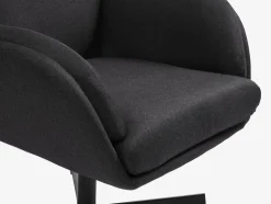 TANKEDALSillón reclinable con reposapiés TANKEDAL tela gris oscuro