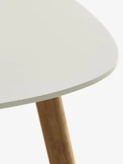 TAPSMesa auxiliar TAPS 40x40 blanco/bambú