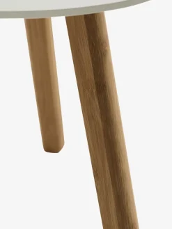 TAPSMesa auxiliar TAPS 40x40 blanco/bambú