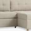 TEGLHUSESofá cama con chaise longue TEGLHUSE tela beis