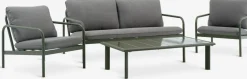 TEGLUMConjunto muebles jardín TEGLUM 4,5 plazas verde oliva
