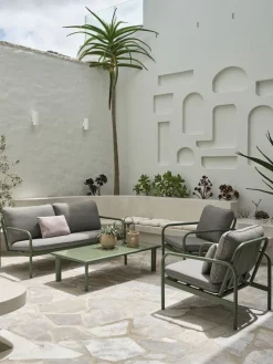 TEGLUMConjunto muebles jardín TEGLUM 4,5 plazas verde oliva