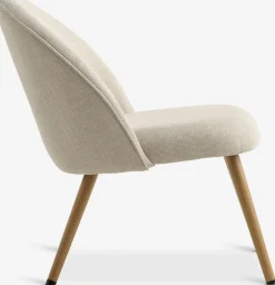 THORUPSillón THORUP tela beis/color roble