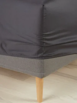 TINEGOLDSábana bajera ajustable de satén TINE 90x200x35 gris
