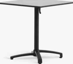 TIPMOSE + MELLBYMesa TIPMOSE L70 gris + 2 sillas MELLBY negro