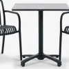 TIPMOSE + NABBENMesa TIPMOSE L70 gris + 2 sillas NABBEN negro