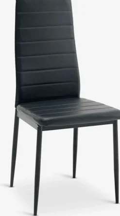 TOREBYSilla de comedor TOREBY polipiel negro/negro