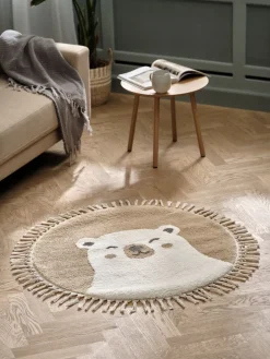TURTAlfombra TURT Ø90 beis/blanco