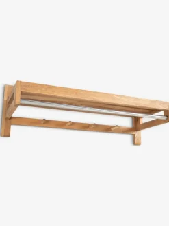 TVISEstante perchero TVIS 4 ganchos roble natural