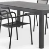 TYDAL + HEMSEDALMesa TYDAL L208/272 + 4 sillas HEMSEDAL negro