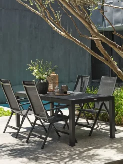 TYDALMesa de jardín TYDAL A95xL208/272 negro