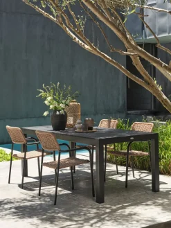 TYDALMesa de jardín TYDAL A95xL208/272 negro