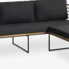 UGILTSofá de exterior UGILT con chaise longue 3 plazas madera