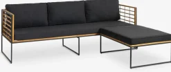 UGILTSofá de exterior UGILT con chaise longue 3 plazas madera