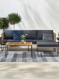 UGILTSofá de exterior UGILT con chaise longue 3 plazas madera