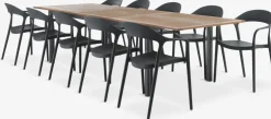ULBJERG + NANNESTADMesa ULBJERG L214/297 madera dura + 4 sillas NANNESTAD