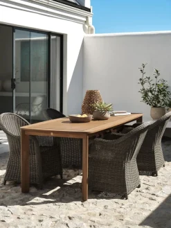 UVDAL + GAMMELBYMesa UVDAL L223 madera dura + 4 sillas GAMMELBY gris