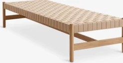 VADEHAVETDiván cama VADEHAVET 189x67 tela natural/roble