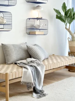 VADEHAVETDiván cama VADEHAVET 189x67 tela natural/roble