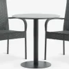 VAMDRUP + GUDHJEMMesa VAMDRUP Ø70 + 2 sillas GUDHJEM gris