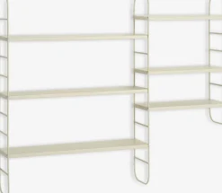 VANDRUPEstante de pared VANDRUP 6 estantes regulables beis
