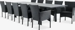 VATTRUP + AIDTMesa VATTRUP L206/321 + 4 sillas AIDT negro