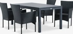 VATTRUP + AIDTMesa VATTRUP L172/276 + 4 sillas AIDT negro