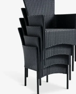VATTRUP + AIDTMesa VATTRUP L172/276 + 4 sillas AIDT negro
