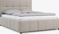 VEMMELEVEstructura de cama VEMMELEV con almacenaje 135x190 tela beis