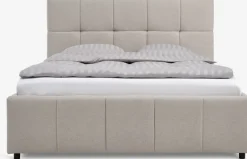 VEMMELEVEstructura de cama VEMMELEV con almacenaje 135x190 tela beis