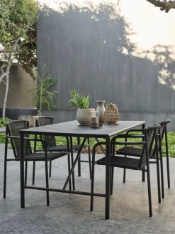 VIERLIMesa de jardín VIERLI A90xL149 negro