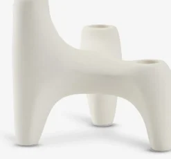 VIGNIRCandelabro VIGNIR A13xL16xA15cm blanco crudo