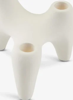 VIGNIRCandelabro VIGNIR A13xL16xA15cm blanco crudo
