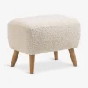 VILDSUNDPuf VILDSUND 52x41 felpa blanco crudo/roble natural