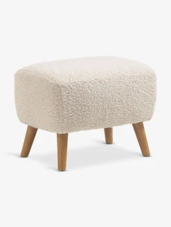 VILDSUNDPuf VILDSUND 52x41 felpa blanco crudo/roble natural