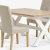 VISLINGE + TUREBYMesa VISLINGE L150 natural + 4 sillas TUREBY beis