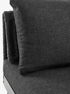 VOSSSofá de exterior VOSS 2 plazas negro
