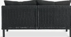 VOSSSofá de exterior VOSS 2 plazas negro