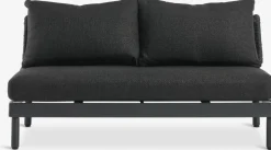VOSSSofá de exterior VOSS 2 plazas negro